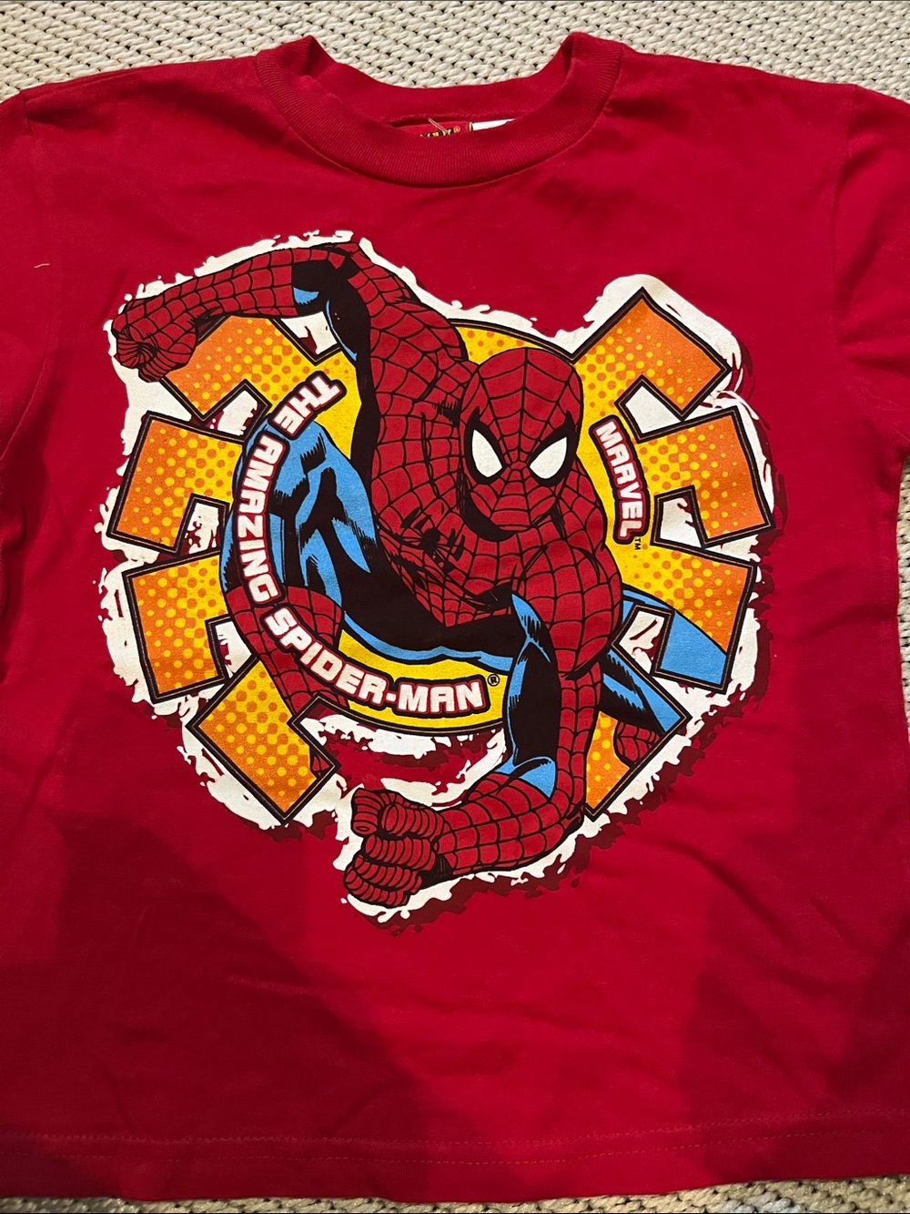 T-shirt Spider-Man boys new size 6 cotton